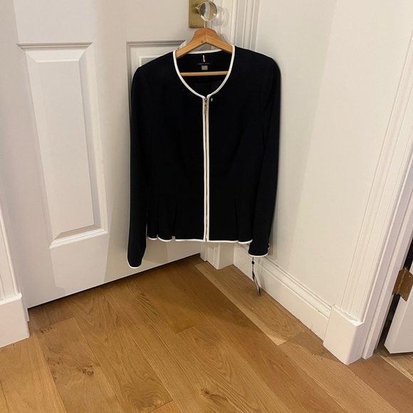 Tommy Hilfiger Navy Blazer with White Trim - Picture 8 of 8